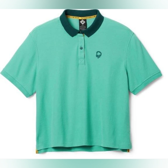 Outdoor Afro × REI Co-op Teal Outdoor Sporty Lightweight Polo Shirt Size XS - Picture 1 of 8